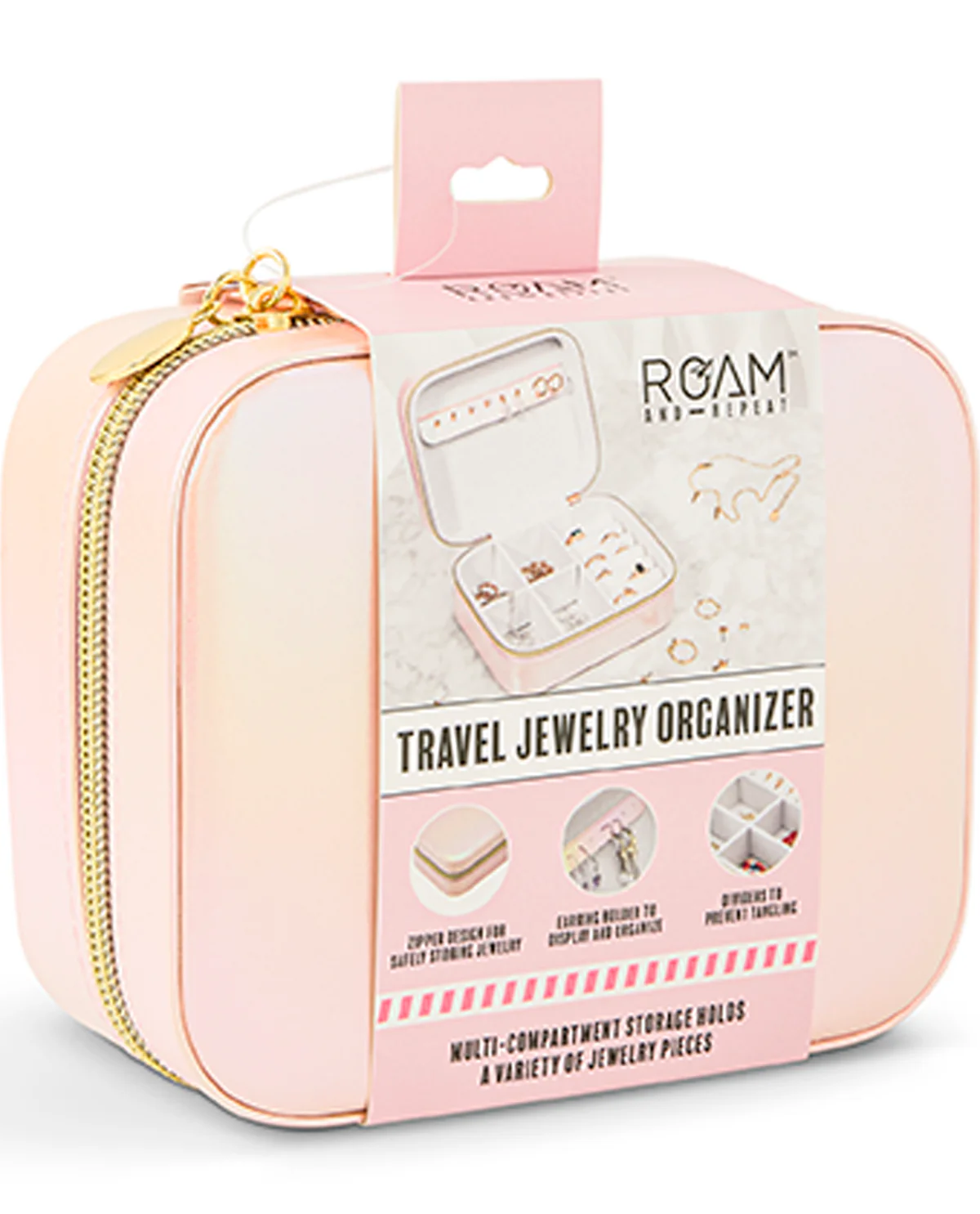 Mini Rectangle Travel Jewelry Organizer Iridescent