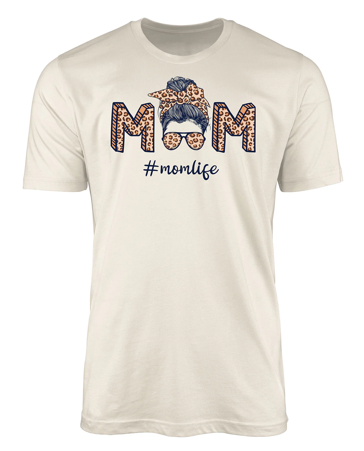 Mom Life Short Sleeve Screen Tee Natural
