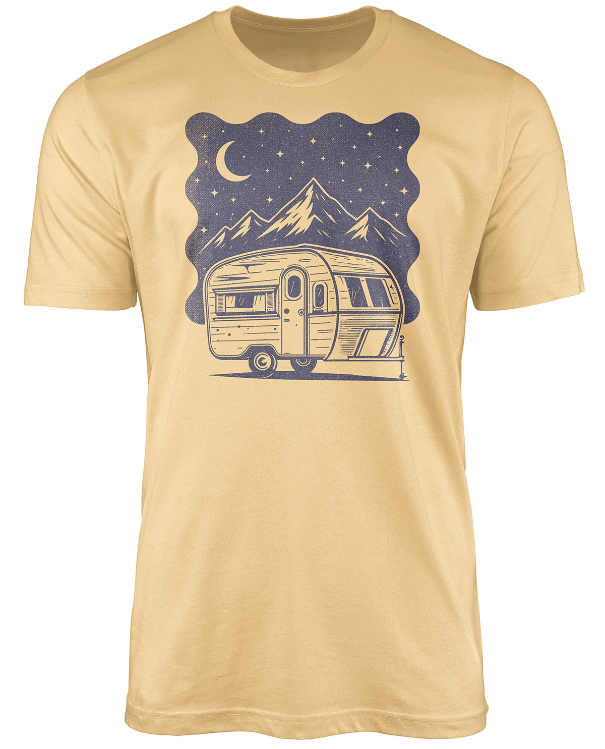 Moon Camper Short Sleeve Screen Tee Yellow