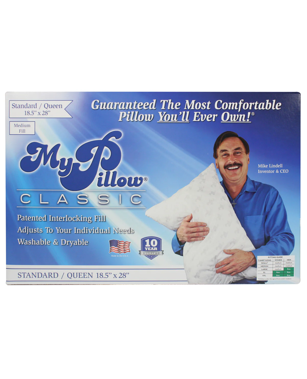 My Pillow Classic Queen Medium Fill Bed Pillow