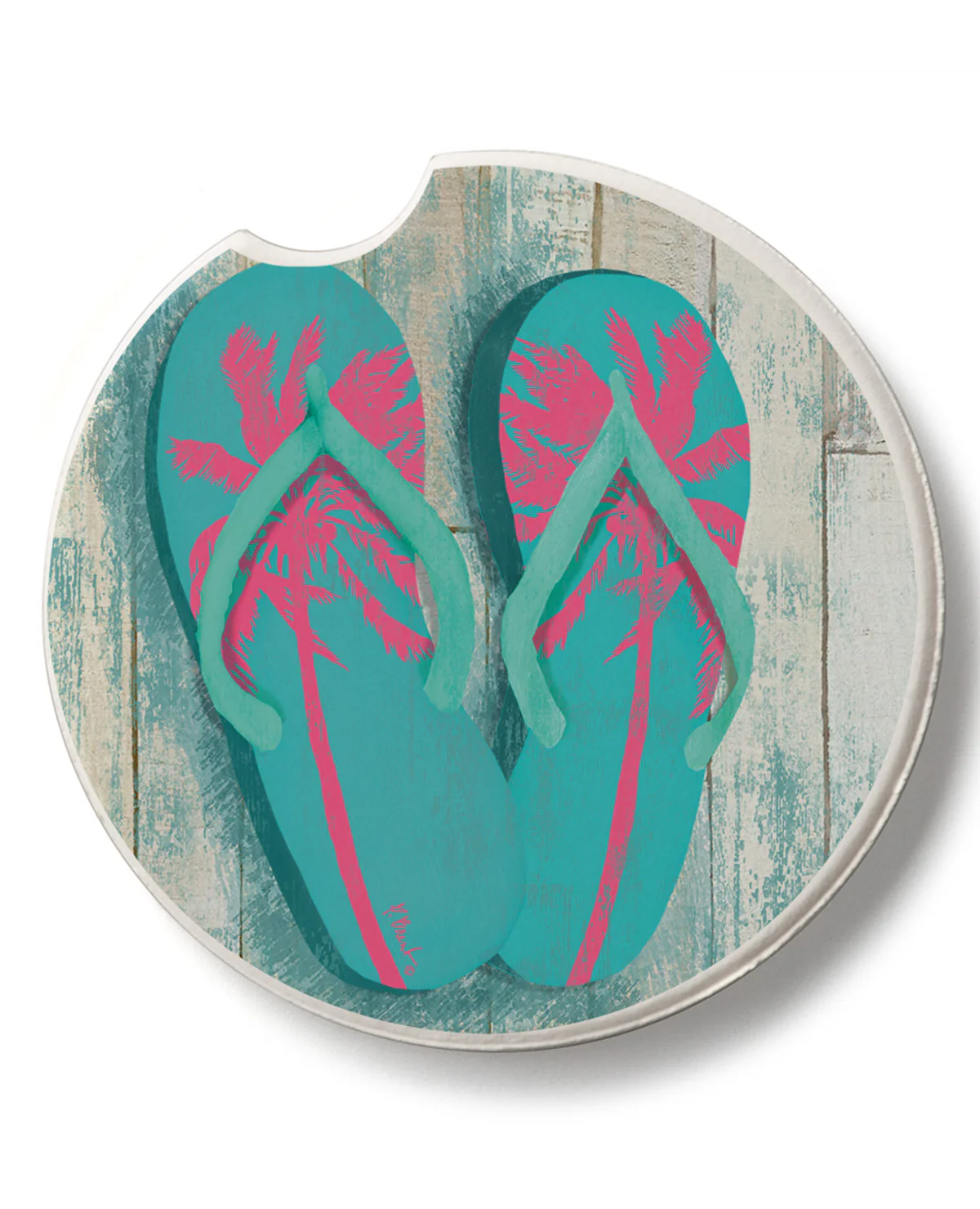 Pompano Sandals Car Coaster