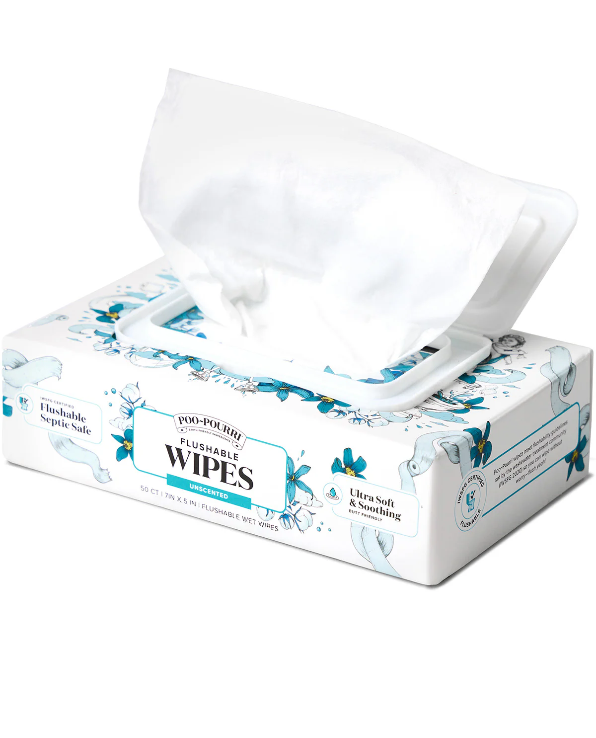 Poo Pourri 50 Count Unscented Wipes