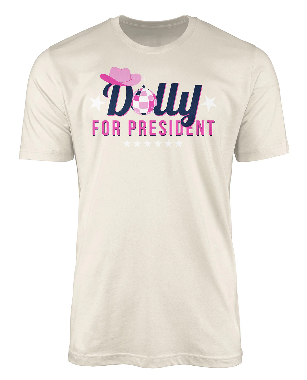 Dolly For President Short Sleeve Screen Tee Natural