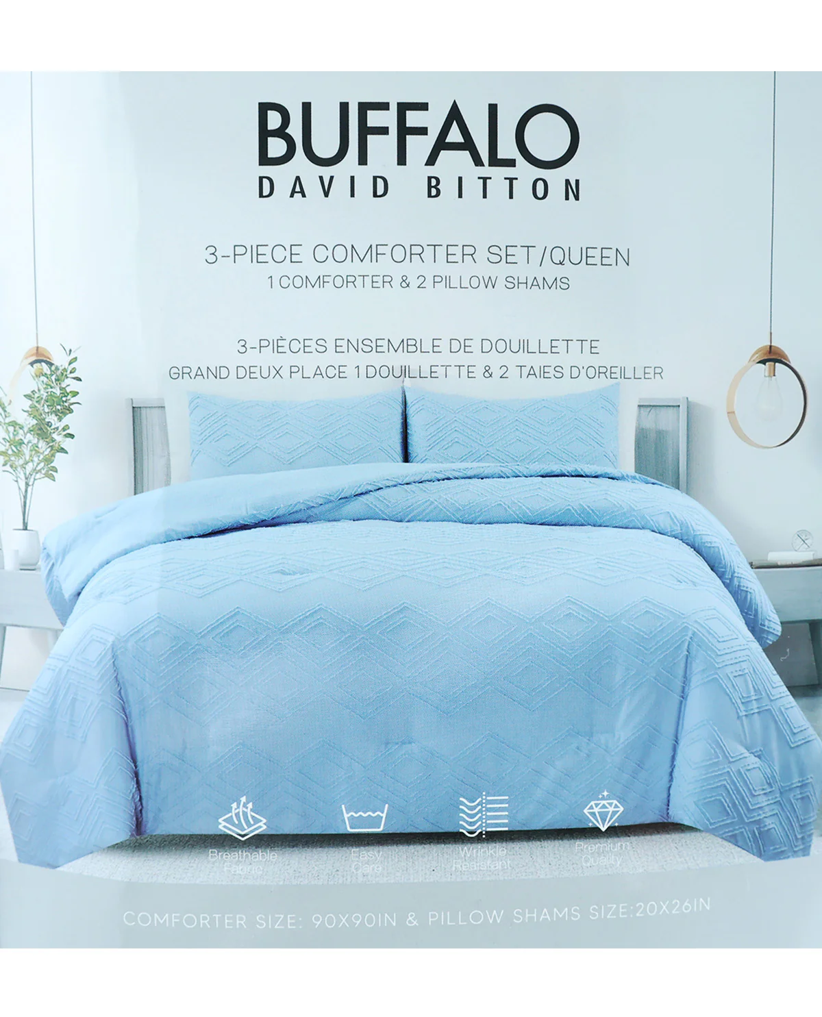 Queen Blue Dolenson Comforter Set