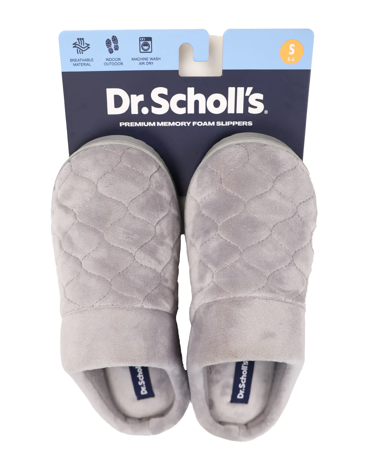 Dr. Scholls Quilted Velour Clog Slippers
