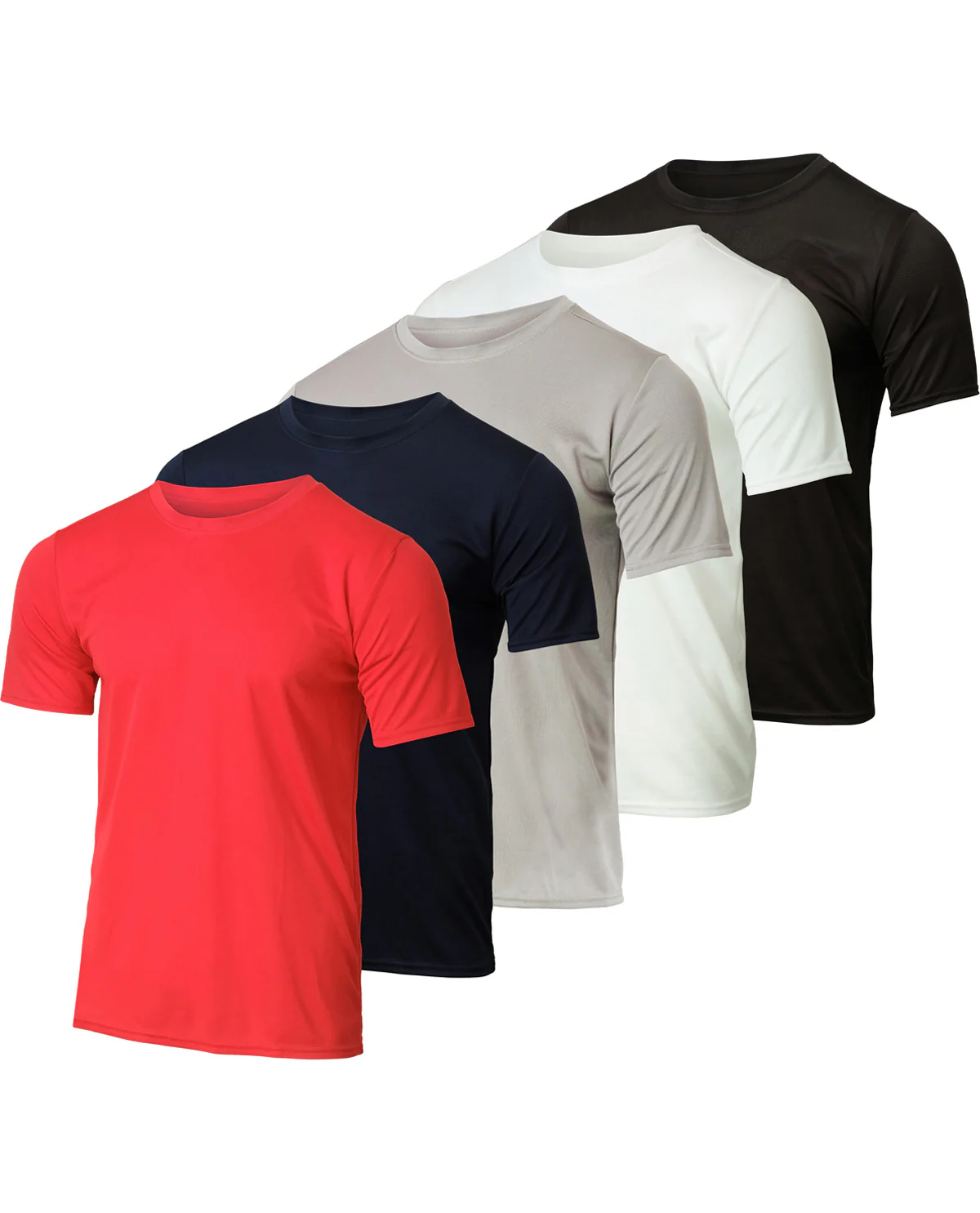 Real Essentials Short Sleeve Mesh Quick Dry Crew Neck T-Shirt