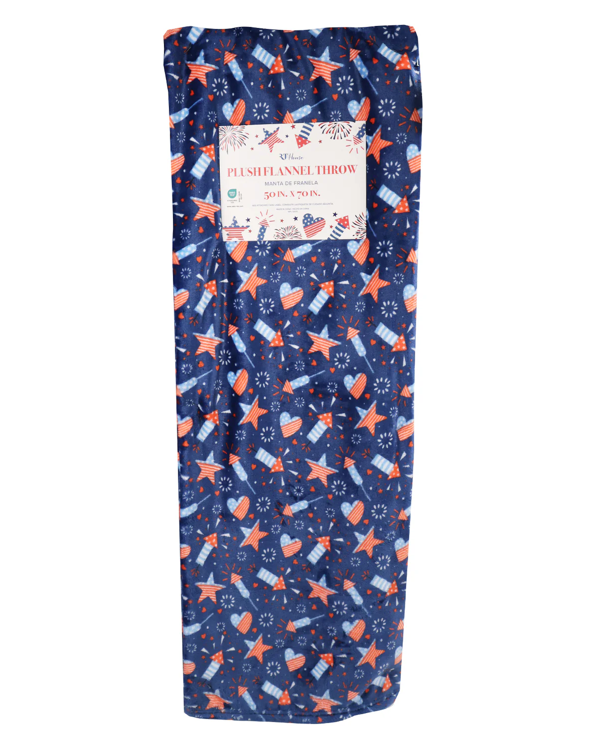 Red White Boom 300g 50x70 Printed Throw