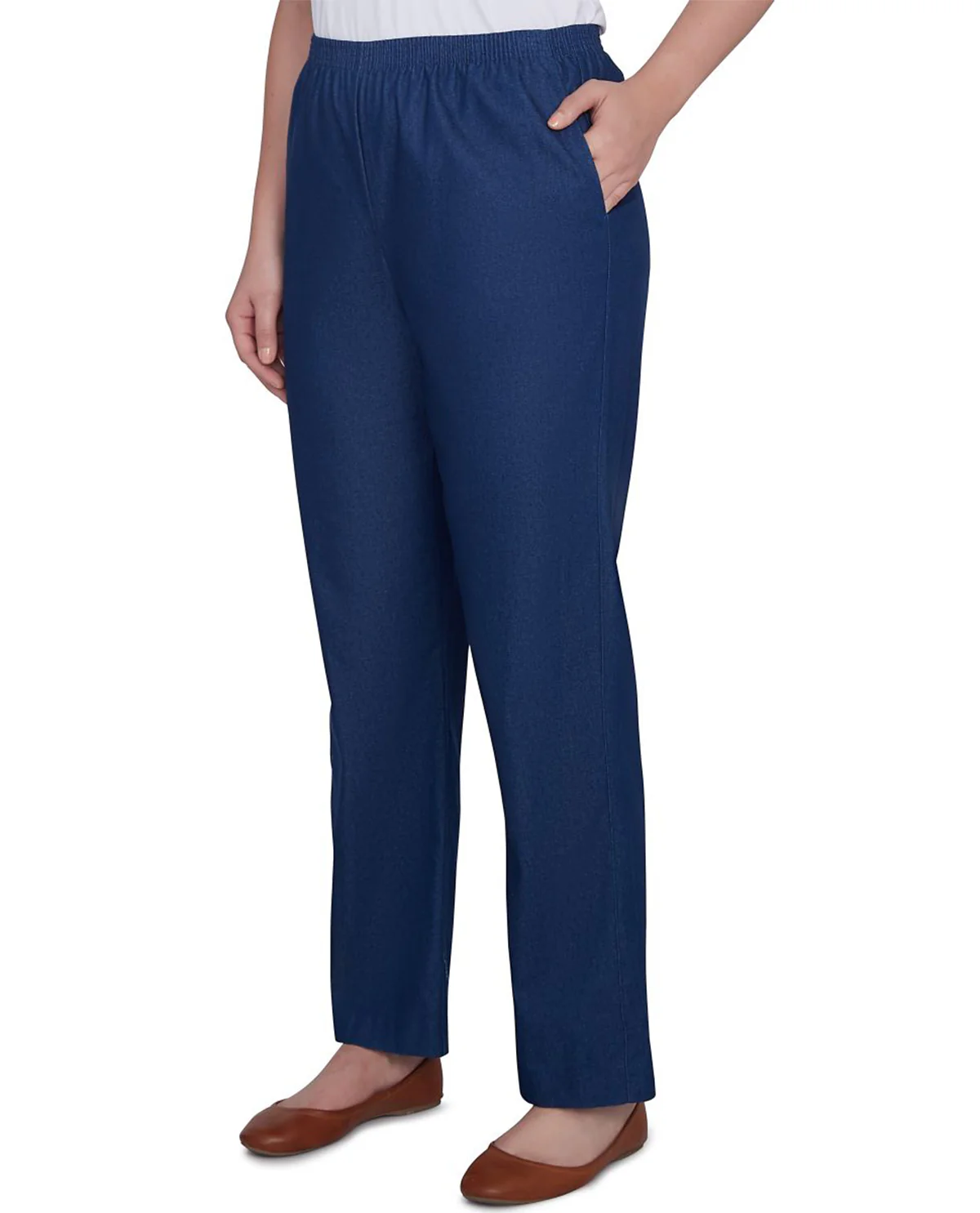 Alfred Dunner Petite Denim Pant Short
