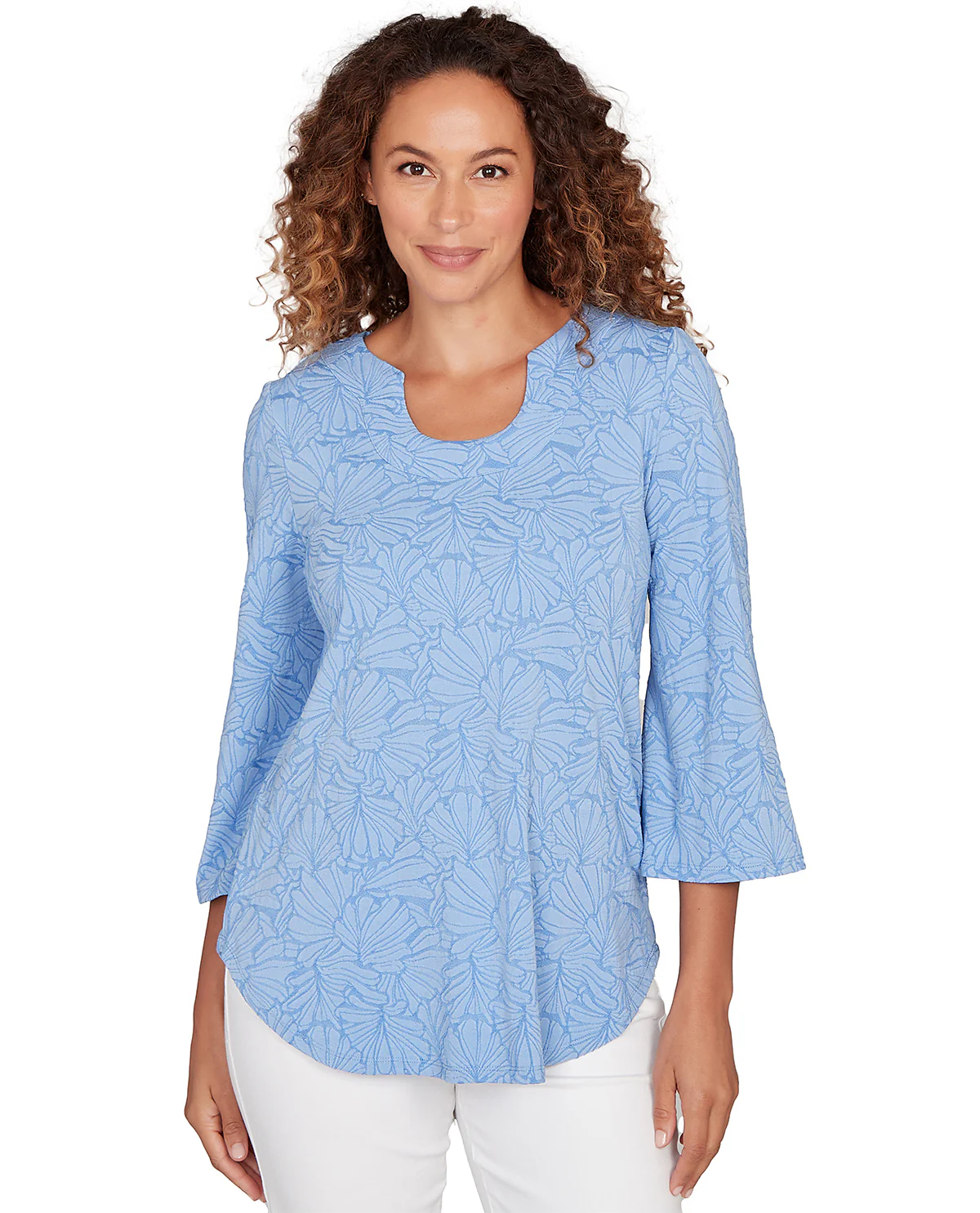 Ruby Road Petite Textured Floral Knit Top