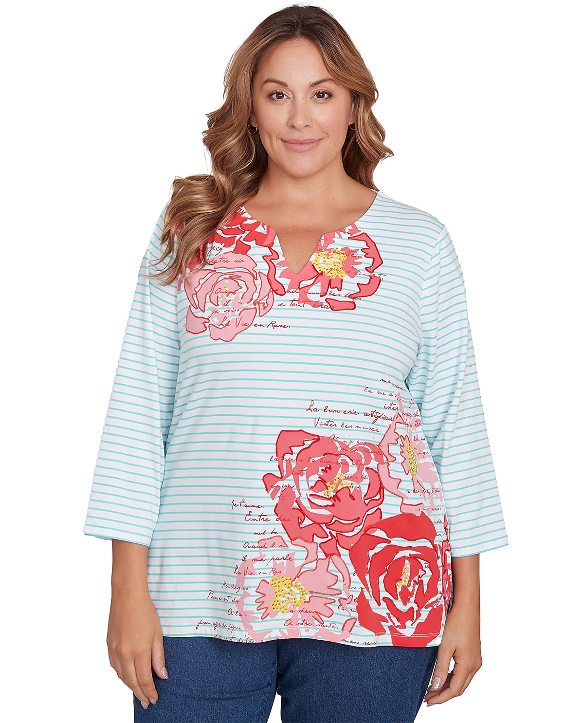 Ruby Road Must Haves Script Knit Top