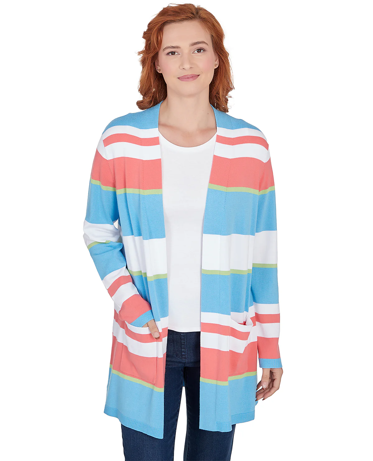 Ruby Road Stripe Cardigan Sweater - Image 2