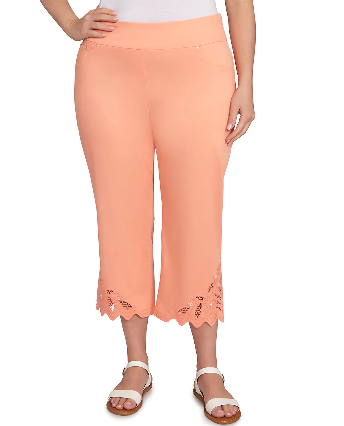 Ruby Road Tropical Oasis Denim Capri