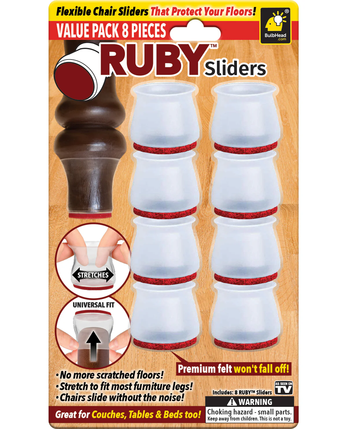 Ruby Sliders Chair Feet Protectors