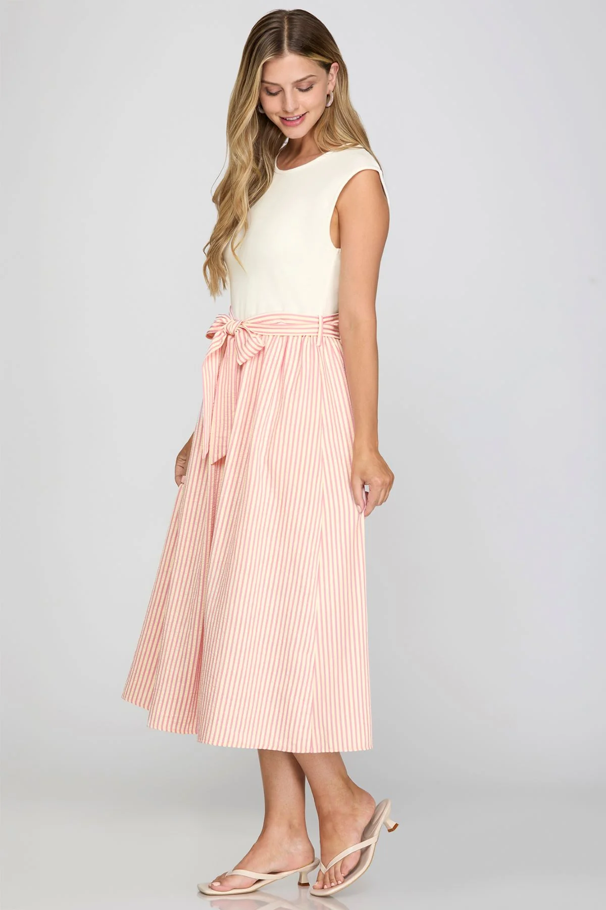 She and Sky Knit To Woven Dress - Image 2