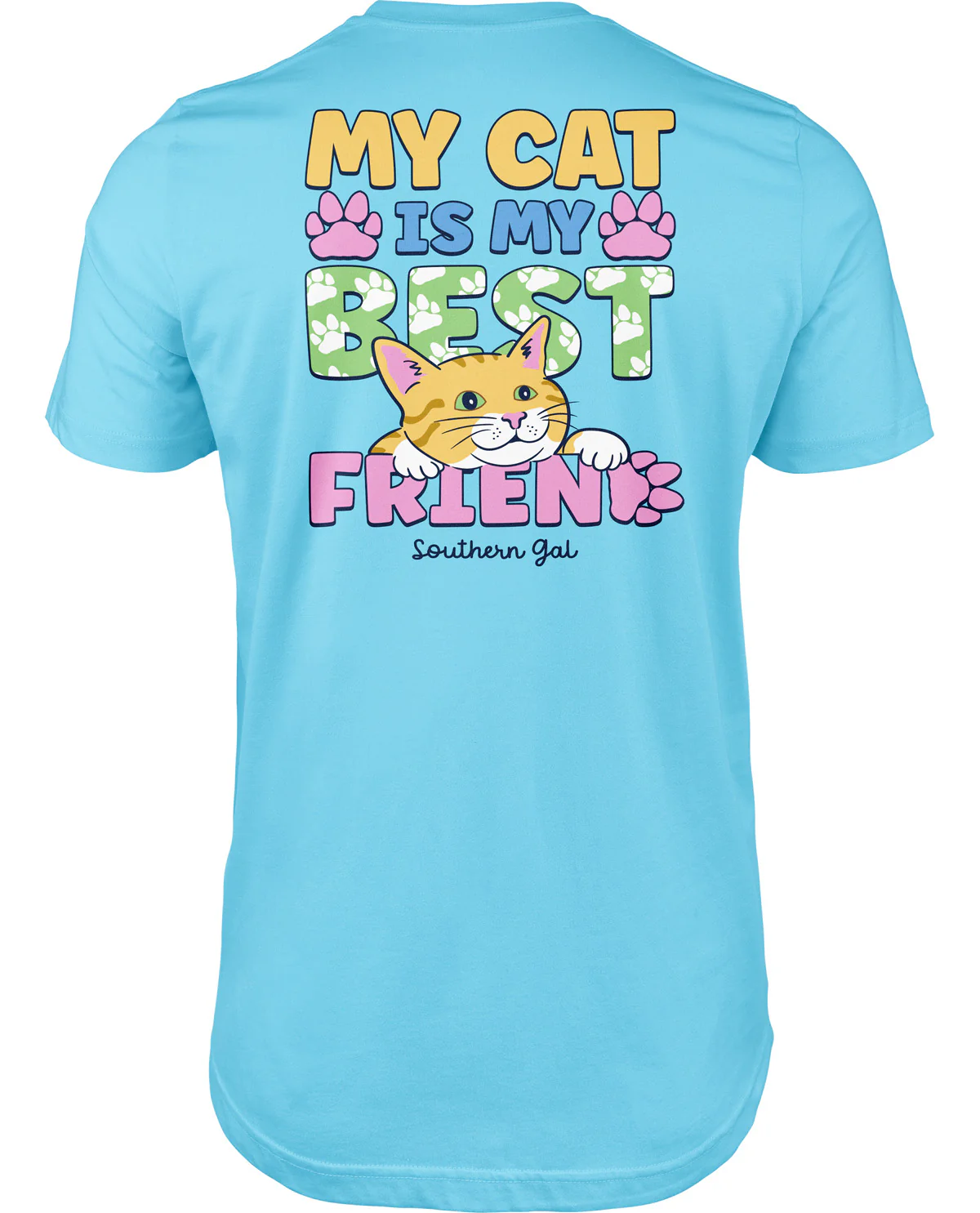 Southern Gal Cat Friend Short Sleeve Screen Tee