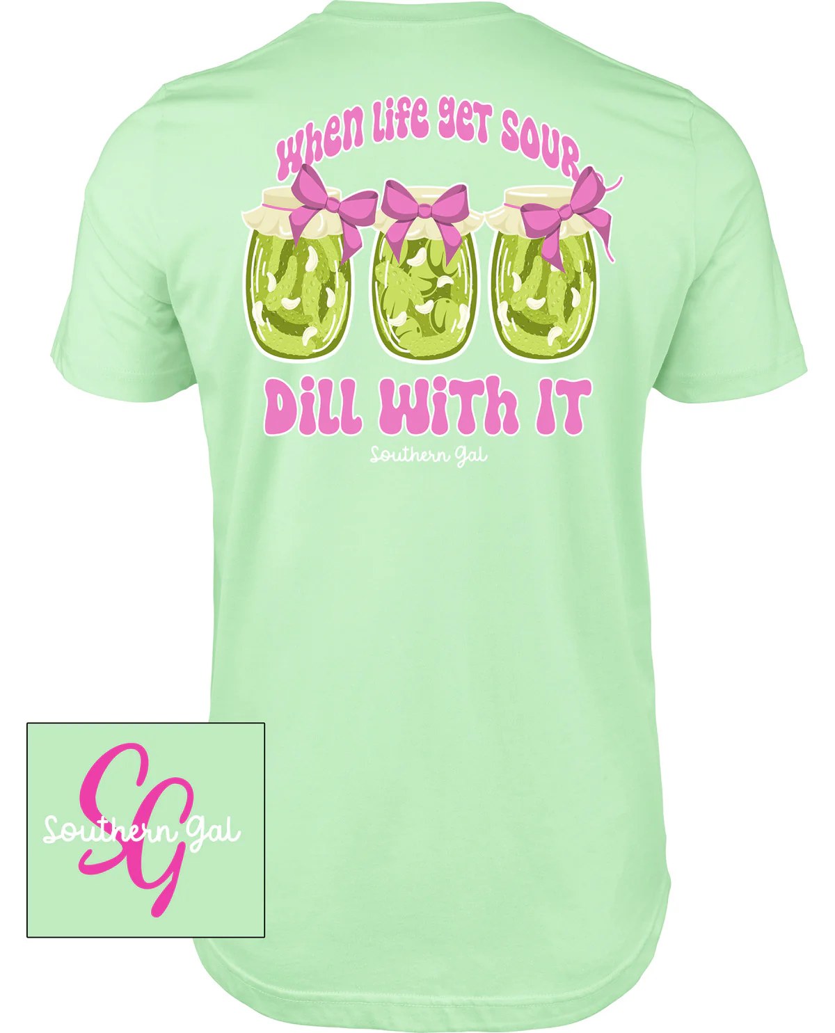 Southern Gal Sour Day Short Sleeve Screen Tee Mint