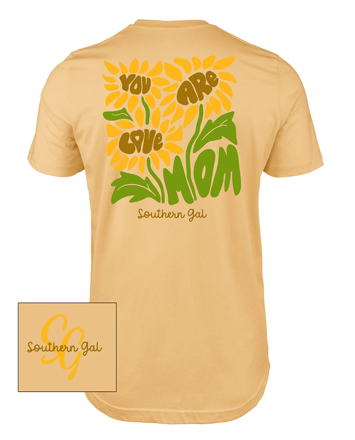 Southern Gal You Are Mom Short Sleeve Screen Tee Yellow