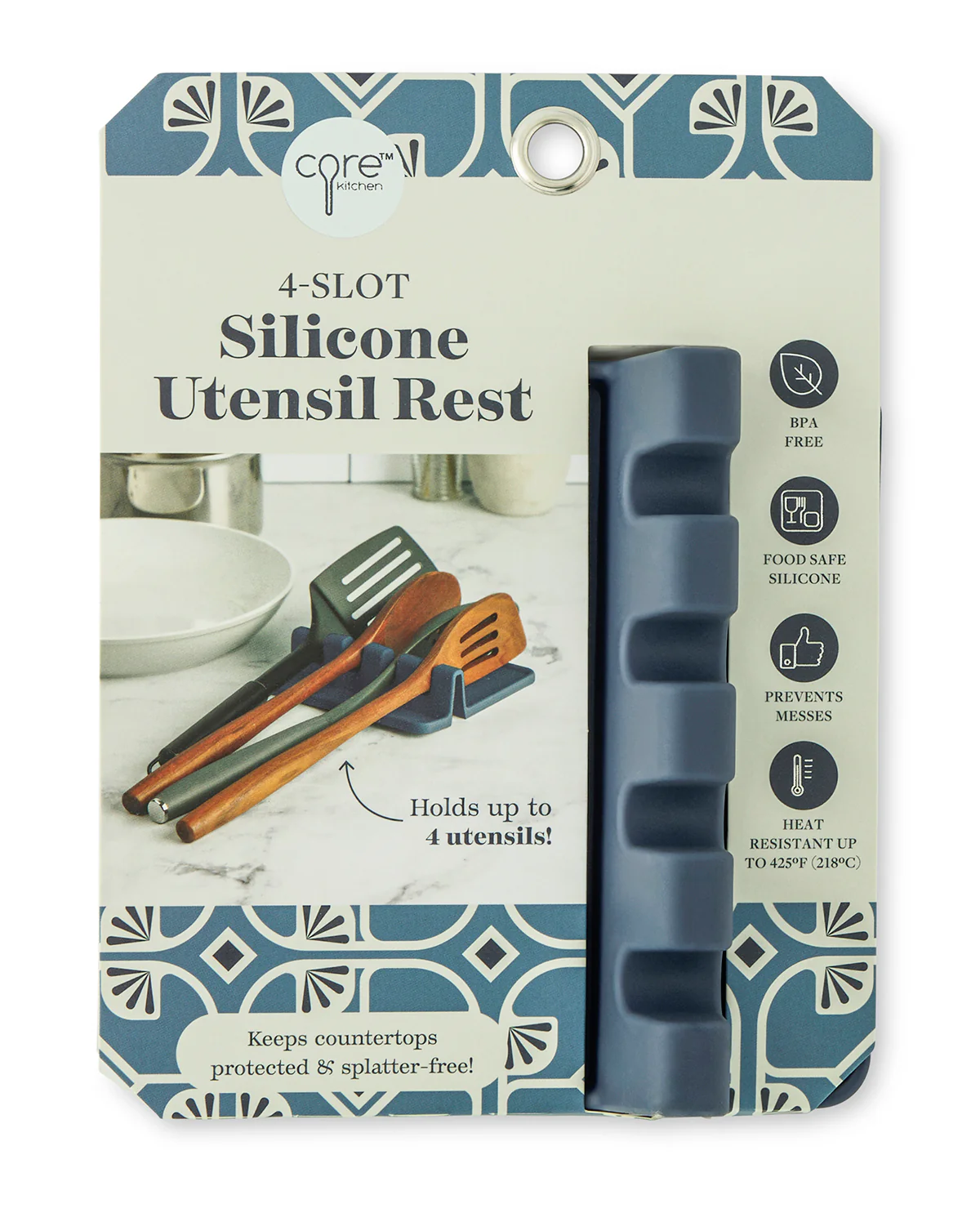 Four-Slot Silicone Utensil Rest