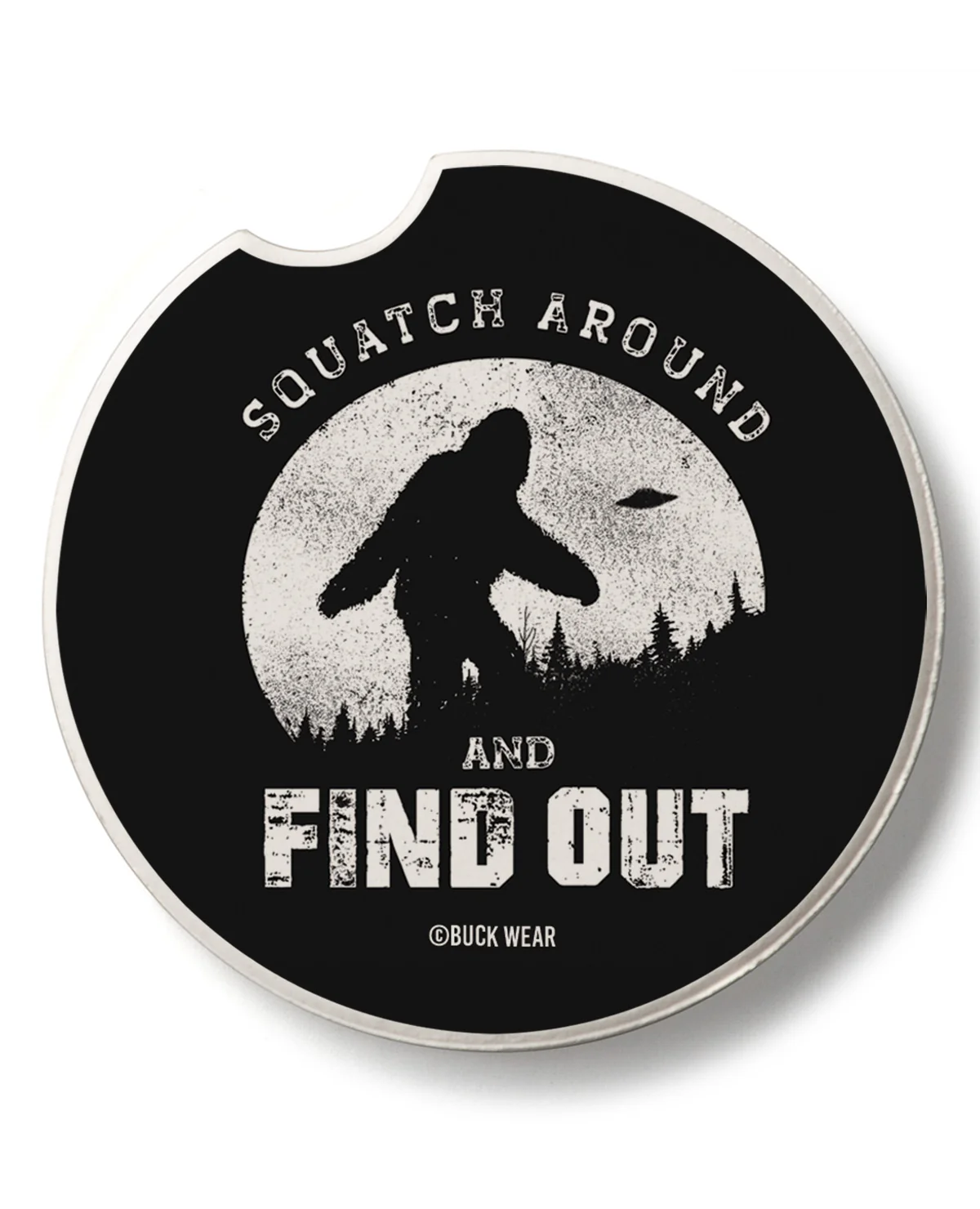 "Squatch Around" Car Coaster