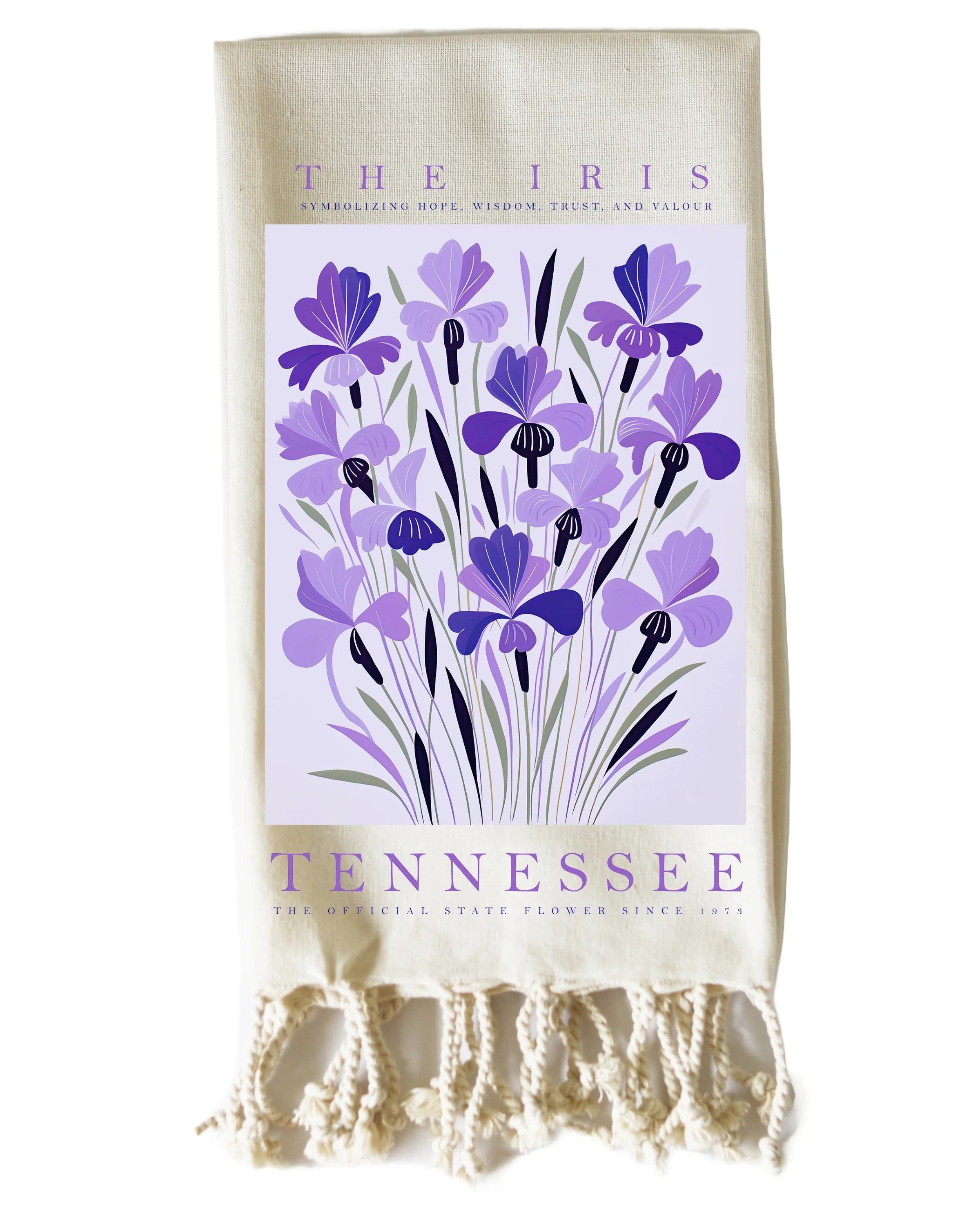 Tennessee State Flower Fringe Towel