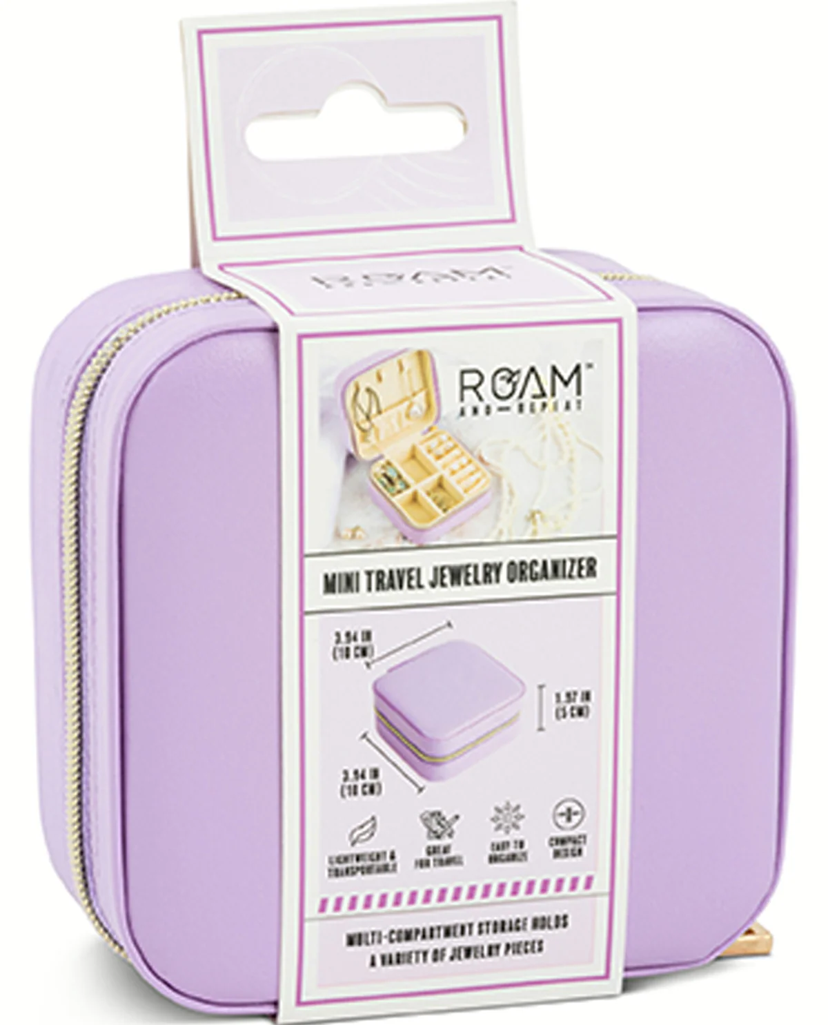 Mini Printed Travel Jewelry Organizer Lilac Haze