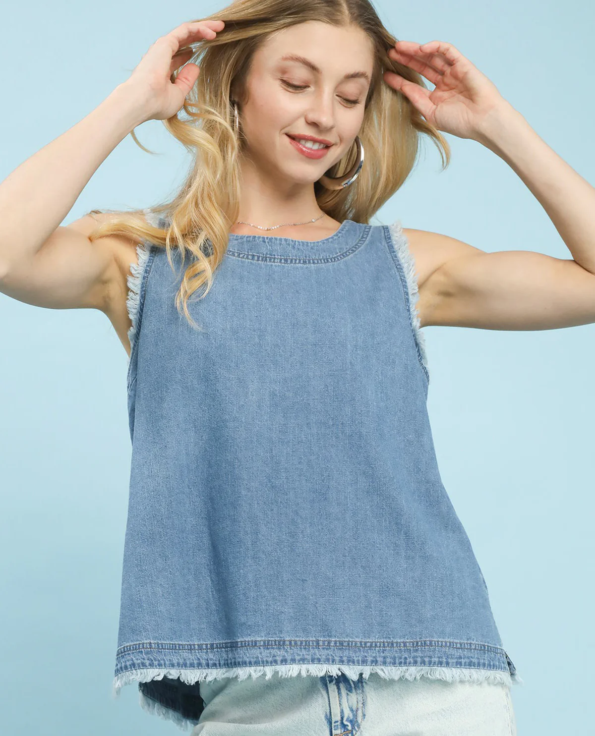 Umgee Solid Sleeveless Top