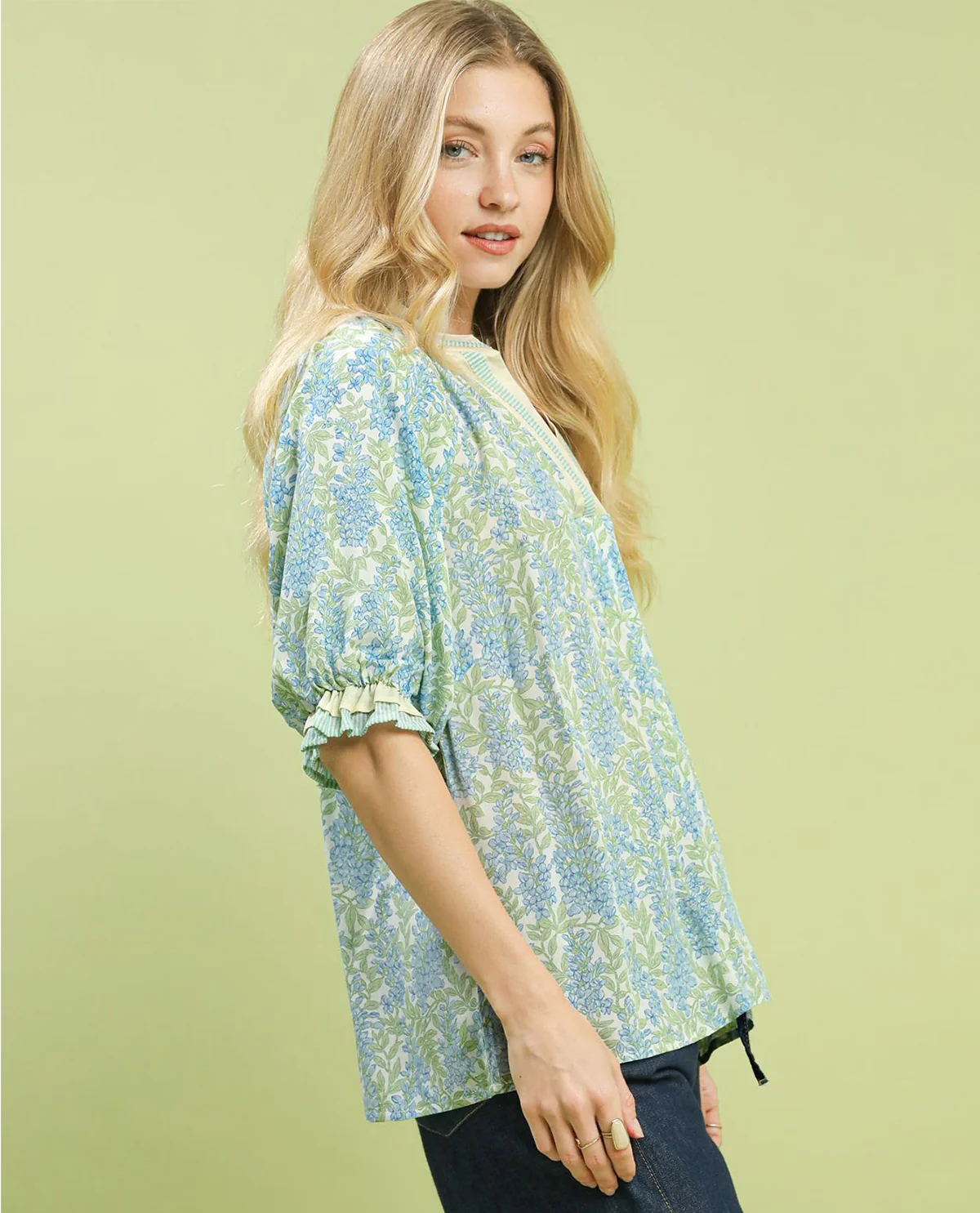 Umgee V-Neck Collared Top - Image 2