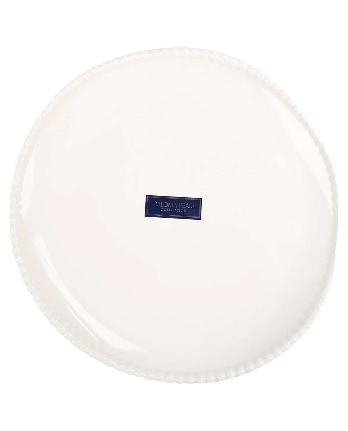 White Beaded Dinner Plate