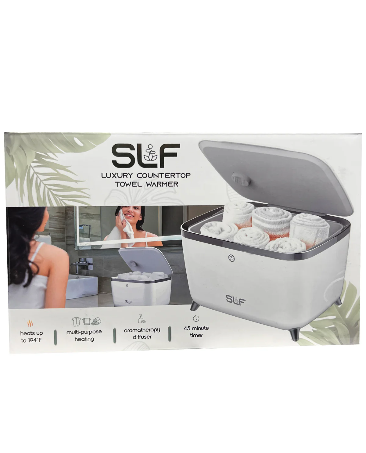 White SLF Countertop Towel Warmer
