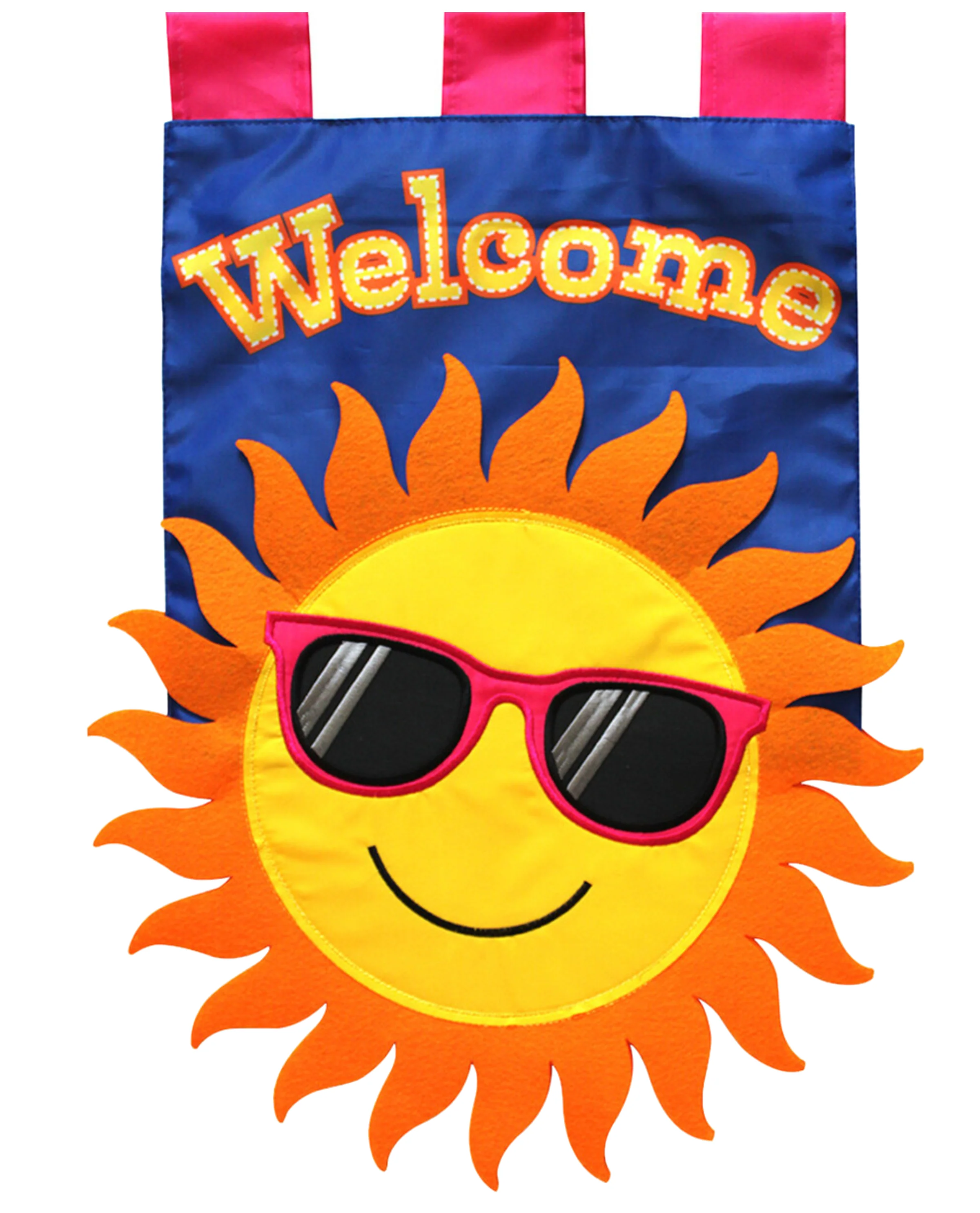 Welcome Sun Applique Garden Flag